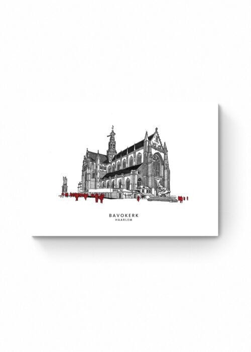 Bavokerk - Haarlem lijntekening print