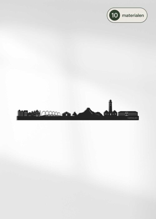 Houten skyline van Curacao - verkrijgbaar in 10 materialen