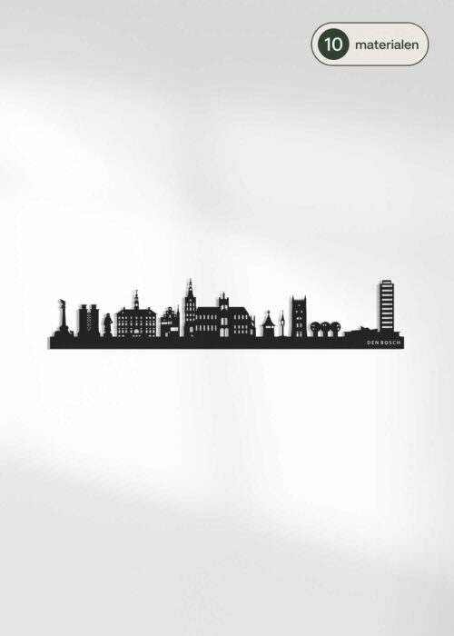 Houten skyline van Den Bosch - verkrijgbaar in 10 materialen