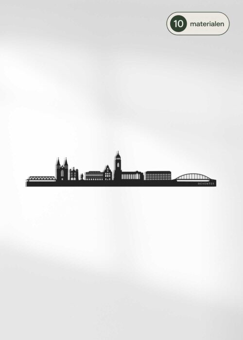 Houten skyline van Deventer - verkrijgbaar in 10 materialen