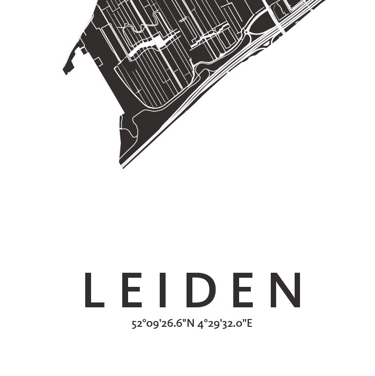 Stadskaart met eigen tekst poster Stadskaart met eigen tekst poster