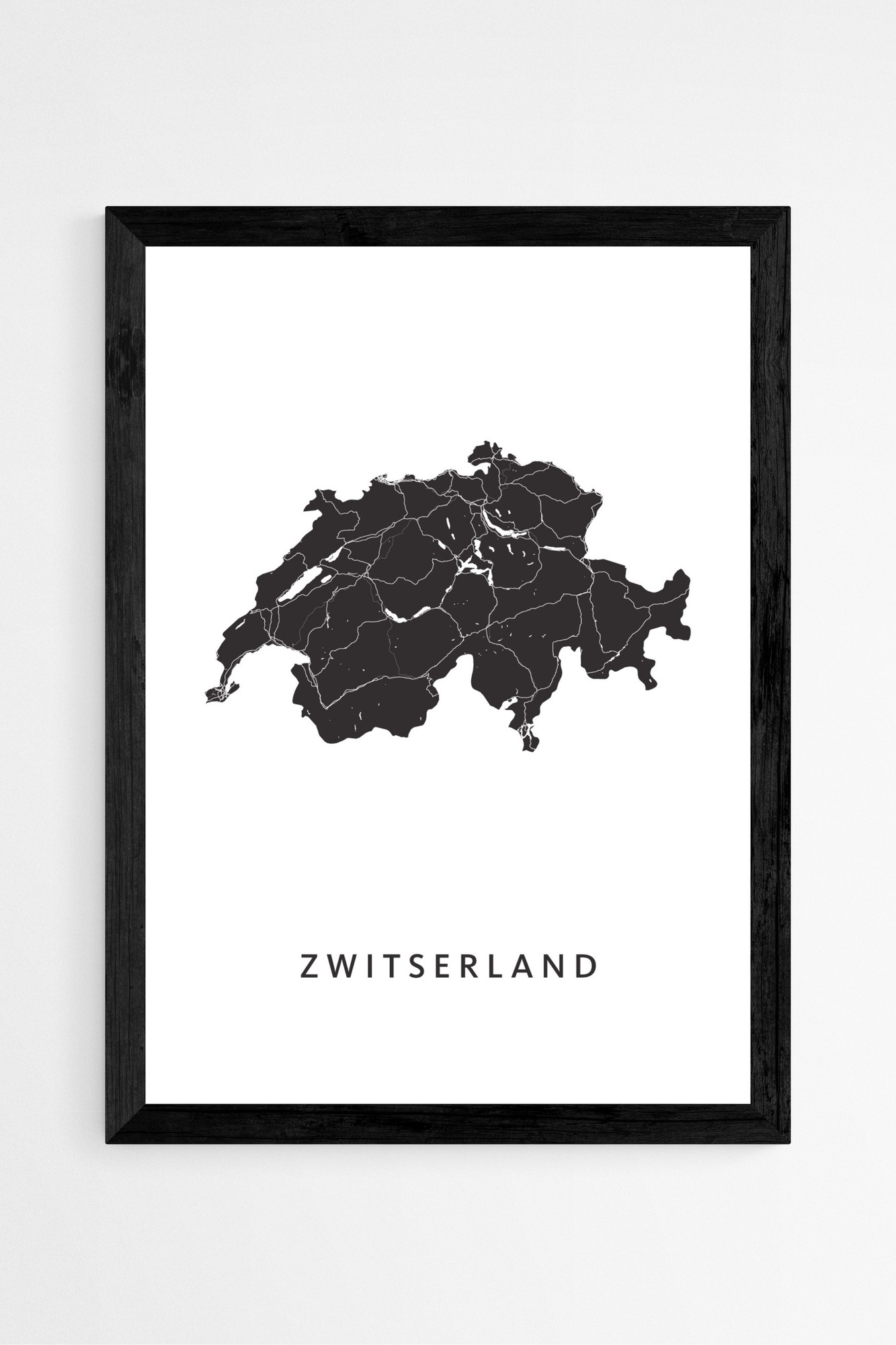 Zwitserse stadskaart posters