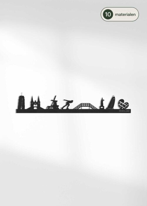 Houten Skyline van Friesland