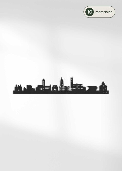 Houten skyline van Gent - verkrijgbaar in 10 materialen