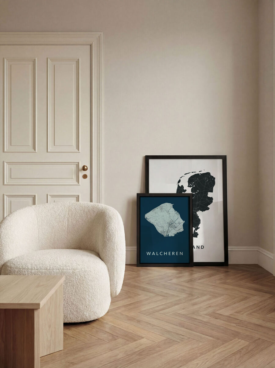Walcheren Stadskaart Poster Kopen | Kunst in Kaart