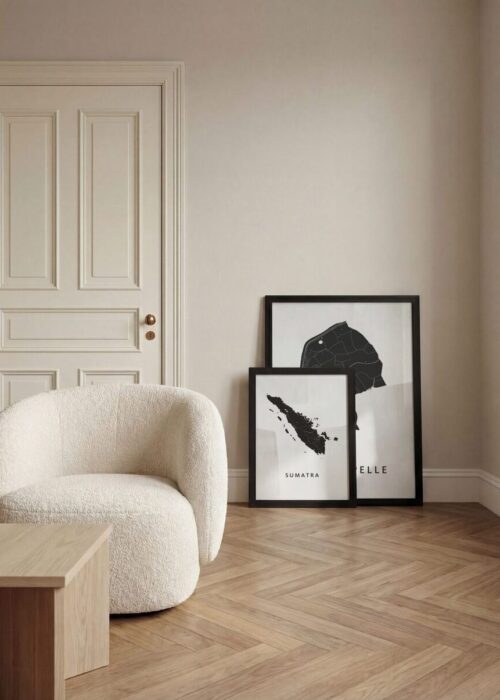 Sumatra kaart Ingelijste Poster