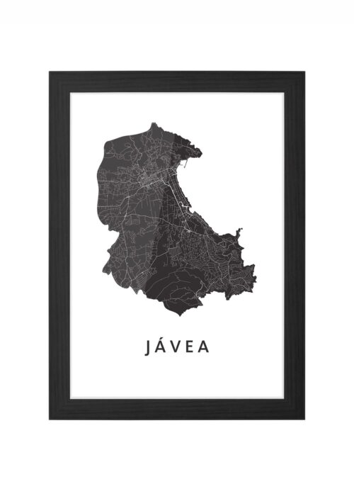 Jávea Ingelijst in Zwart lijst Kopen | Kunst in Kaart