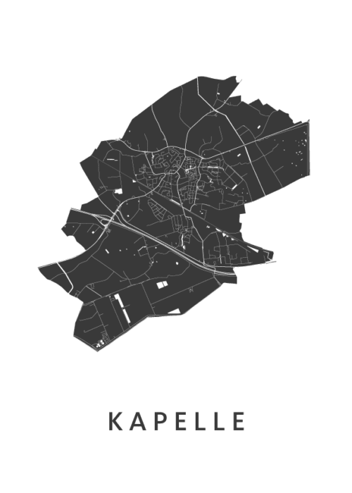 Kapelle Gemeentekaart poster Kaart Poster