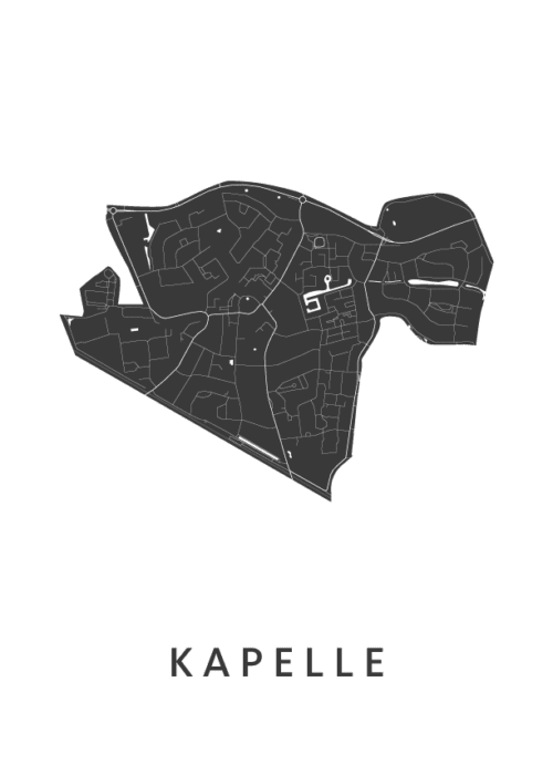Kapelle Stadskaart Poster Kopen
