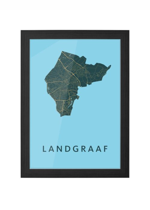 Landgraaf Azure Ingelijst in Zwart lijst Kopen | Kunst in Kaart