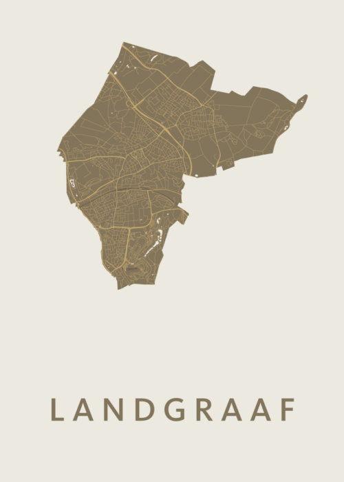 Landgraaf Stadskaart poster Gold