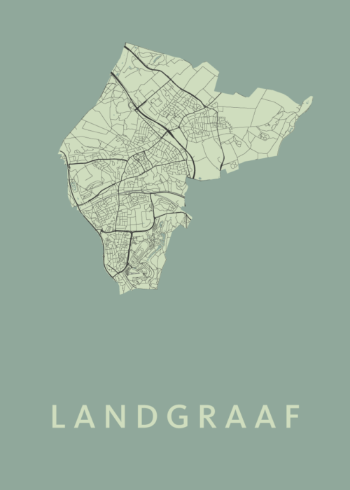 Landgraaf Stadskaart poster Olive