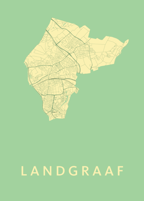 Landgraaf Stadskaart poster Spring