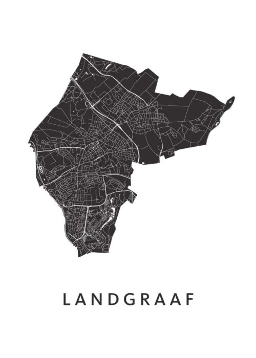 Landgraaf Stadskaart poster White