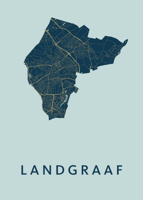 Landgraaf Stadskaart poster Prussian