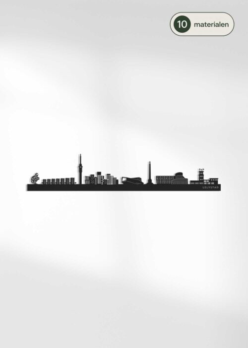 Houten skyline van Lelystad - verkrijgbaar in 10 materialen
