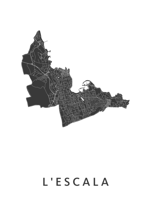 L’Escala Stadskaart Poster Kopen
