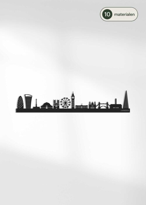 Houten skyline van Londen - verkrijgbaar in 10 materialen