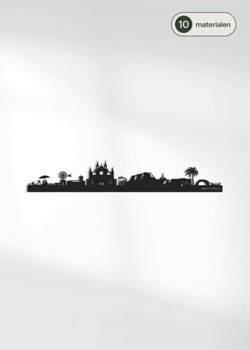 Houten skyline van Mallorca - verkrijgbaar in 10 materialen
