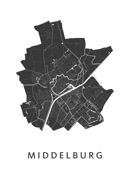 Middelburg Stadskaart - White