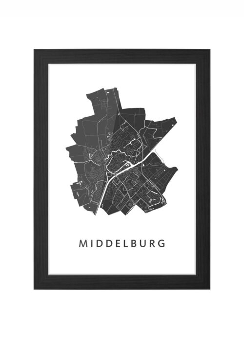Middelburg White Ingelijst in Zwart lijst Kopen | Kunst in Kaart