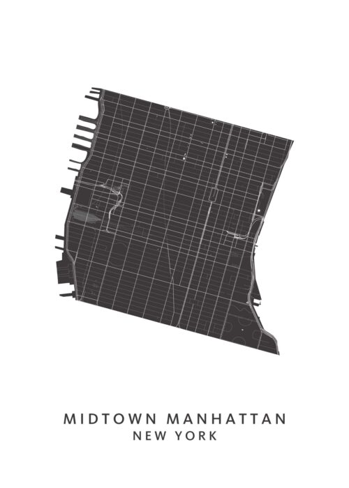 Midtown Manhattan Wijkkaart New York
