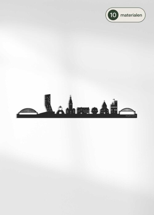 Houten skyline van Nijmegen - verkrijgbaar in 10 materialen