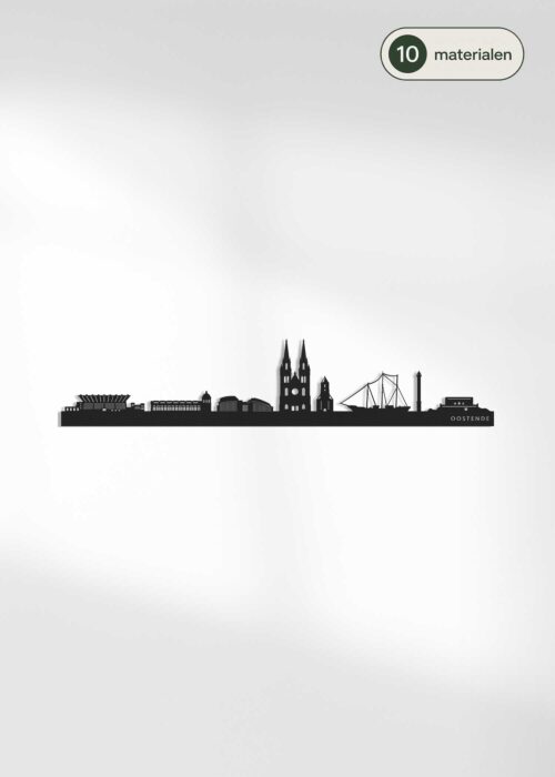 Houten skyline van Oostende - verkrijgbaar in 10 materialen