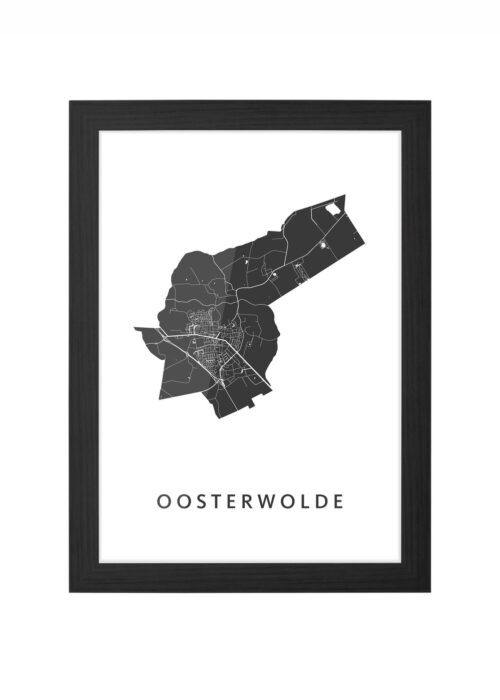 Oosterwolde Ingelijst in Zwart lijst Kopen | Kunst in Kaart