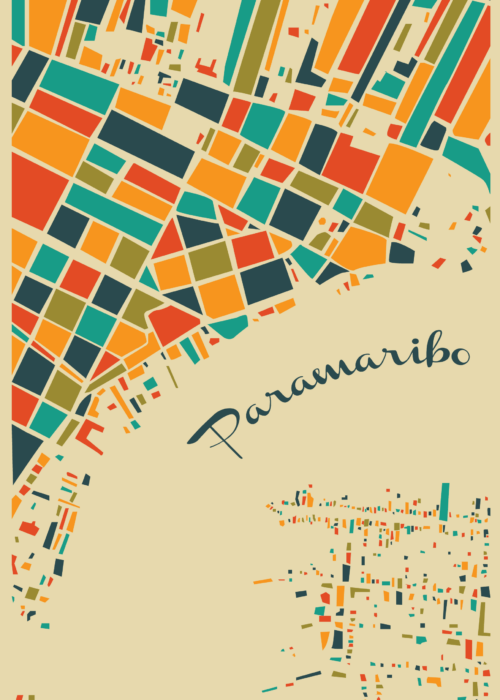 Paramaribo Stadskaart Poster Kopen