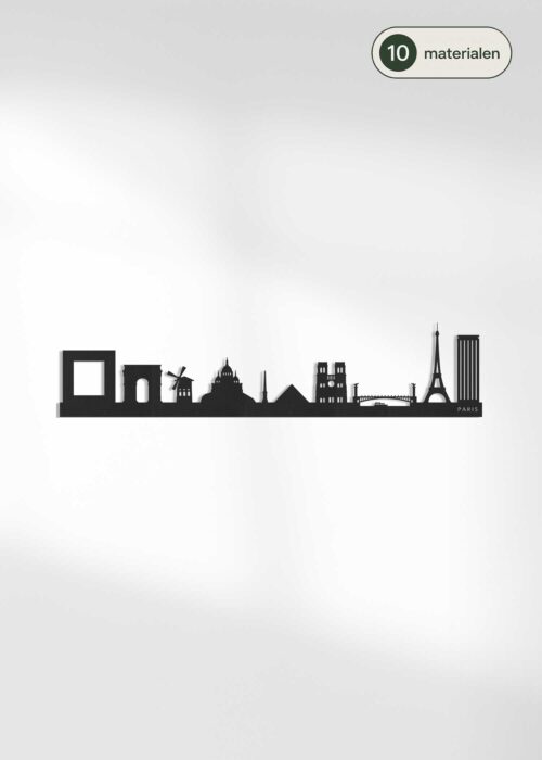 Houten skyline van Paris - verkrijgbaar in 10 materialen