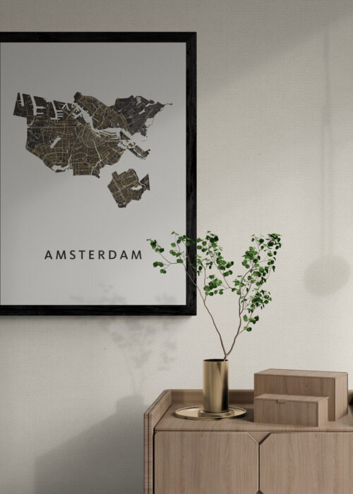 Kunst in Kaart poster ingelijst