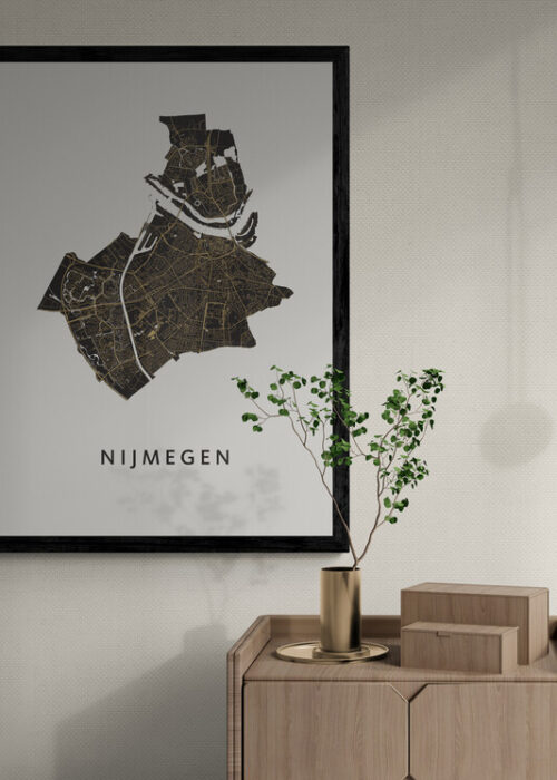Kunst in Kaart poster ingelijst