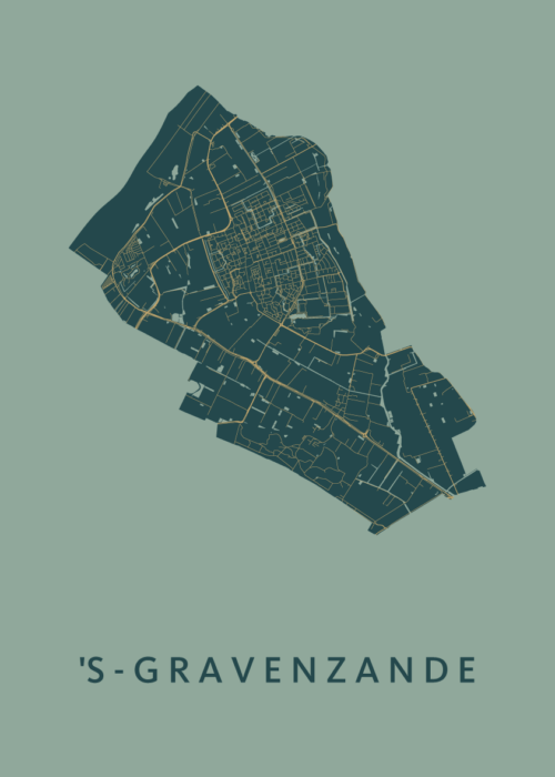 s-Gravenzande Stadskaart poster Amazon