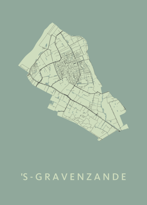 ‘s-Gravenzande Olive Stadskaart Poster Kopen