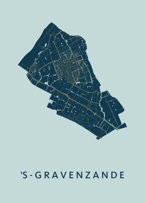 ‘s-Gravenzande Prussian Stadskaart Poster Kopen