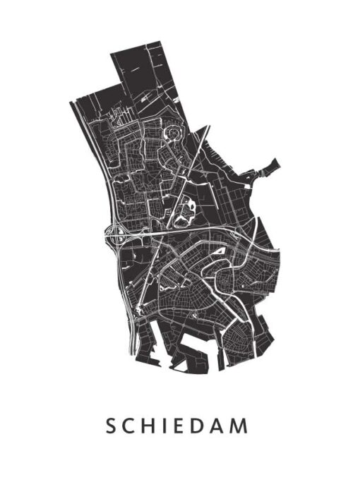 Schiedam Stadskaart - White