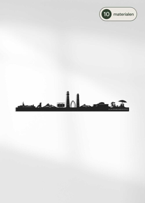 Houten skyline van Schiermonnikoog - verkrijgbaar in 10 materialen