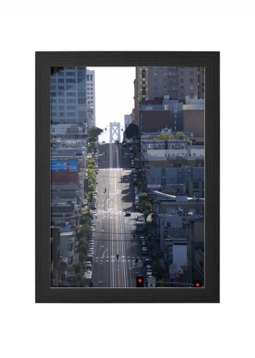 de straten van san francisco fotografie poster ingelijst in zwarte lijst
