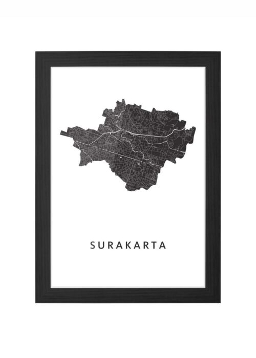 Surakarta Ingelijst in Zwart lijst Kopen | Kunst in Kaart