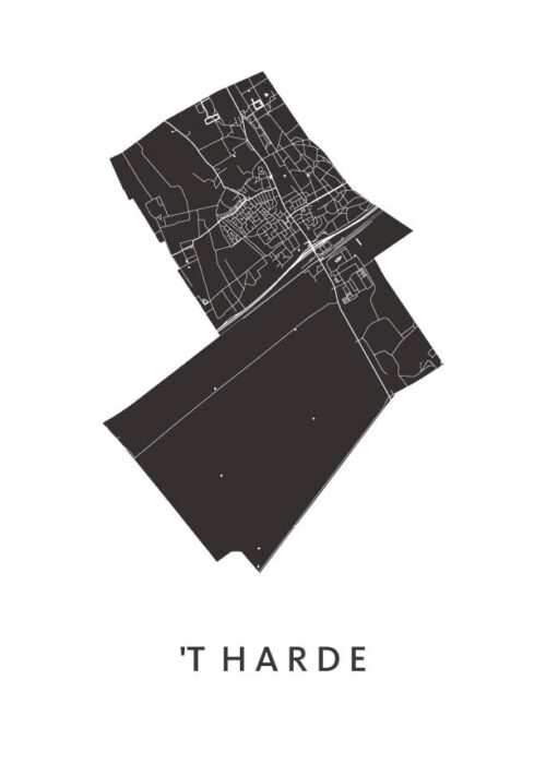 ’t Harde Stadskaart Poster Kopen