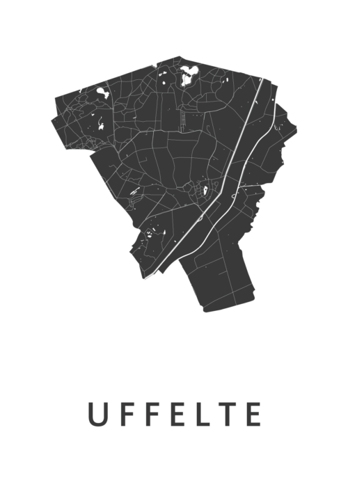 Uffelte Stadskaart Poster Kopen