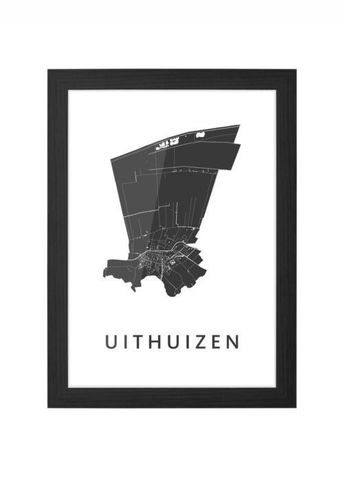 Uithuizen Ingelijst in Zwart lijst Kopen | Kunst in Kaart