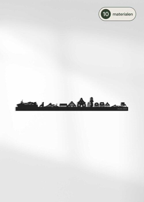 Houten skyline van Vlieland - verkrijgbaar in 10 materialen