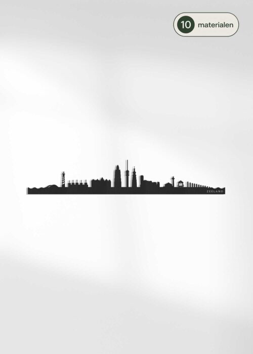 Houten skyline van Zeeland - verkrijgbaar in 10 materialen